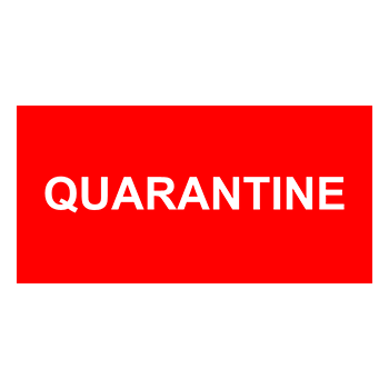 Знак «Карантин», Q12.2 (металл, 300х150 мм)